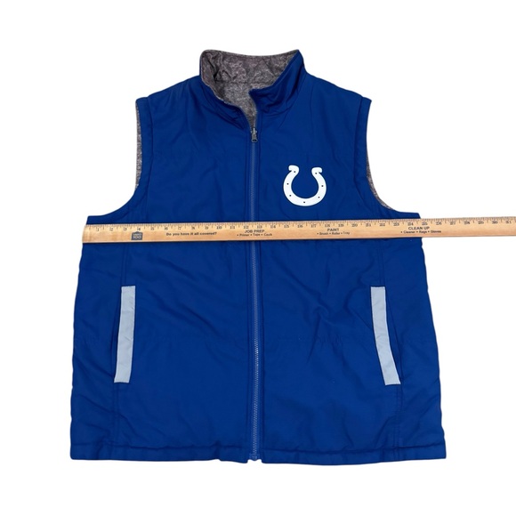 NFL Indianapolis Colts Reversible Vest Mens Large Stitched Blue Gray Football - Picture 9 of 9
